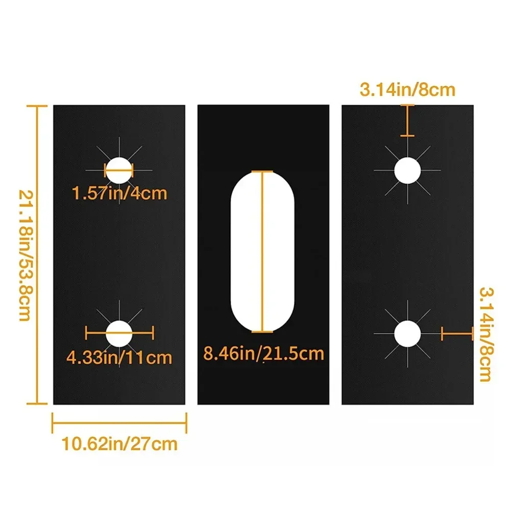 5-Hole Gas Stove Pad Protective Cover Kitchen Cleaning Anti-dirty Non-stick Pad Reusable Stovetop Scratch Protector Pads gas stove pad