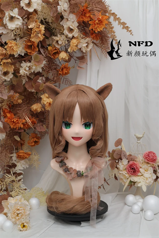 

(NFD49-40)Customize Full Head With Lock Pretty Female/Girl Japanese Animego Character Kig Cosplay Kigurumi Mask Crossdress Doll