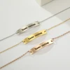 Lemegeton Custom Name Bracelet Engraved Name Pendant for Women Men Personalized Stainless Steel Charm Bracelet Jewelry Gifts