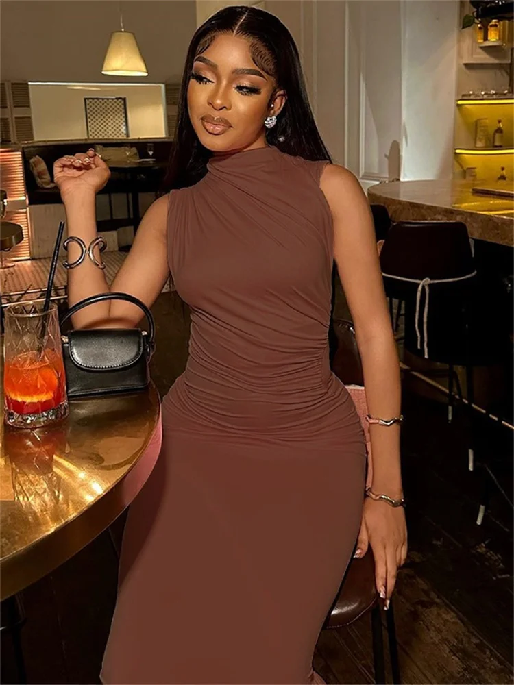 Wmstar Dresses Women Party Sexy Bodycon Stretch Maxi Dresses Sweet Sleeveless Summer Clothes Wholesale Dropshipping New Style