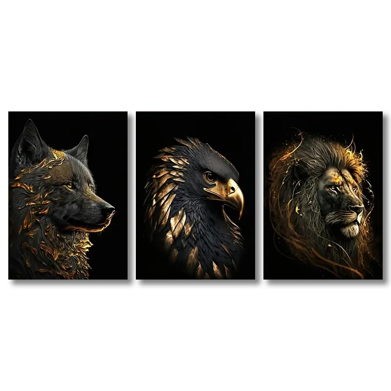 Wolf Adelaar en Motor in de Nacht T-Shirt Zwart - XL