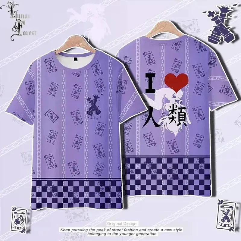 No game lifeless 3d print t-shirt summer round neck short sleeve kimono anime japanese streetwear 2024