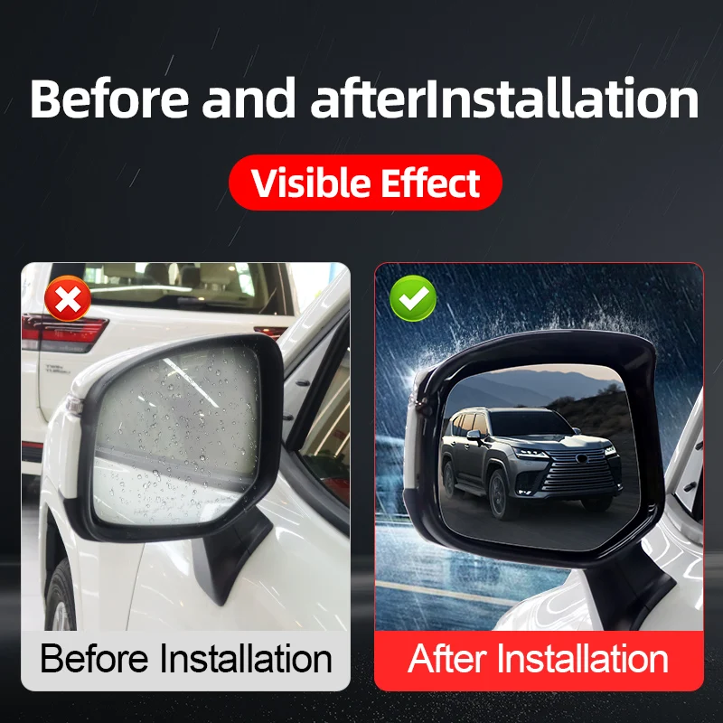 For Lexus LX600 LX500d Rearview Mirror Rain Cover Modification