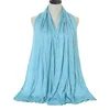 Écharpe Hijab en Jersey de coton Modal de qualité supérieure, châle musulman Long, Turban doux uni, bandeau pour femmes, bandeau africain 170x60cm