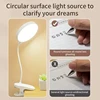 LED Portable Clip Table Lamp USB Rechargeable Clip Desk Lamp Bed Reading Night Light Touch 3 Dimming Modes Eye Protection Light 5