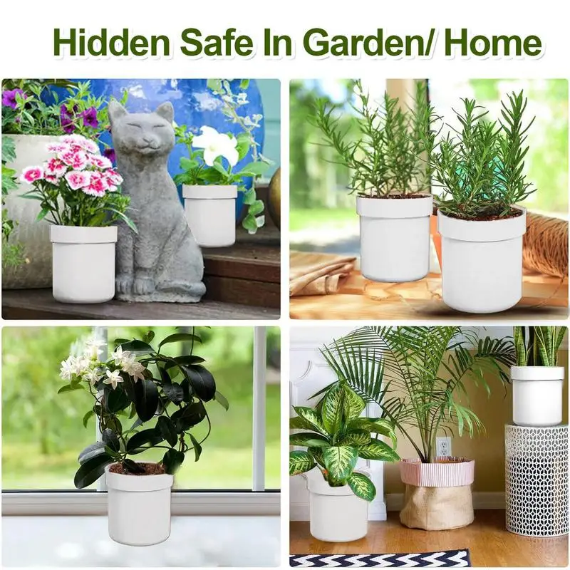 Hide Money Container Money Stash Secret Spare Key Hider Compartment Flower Pot Key Hider Storage Box With Key Lock For Outdoor