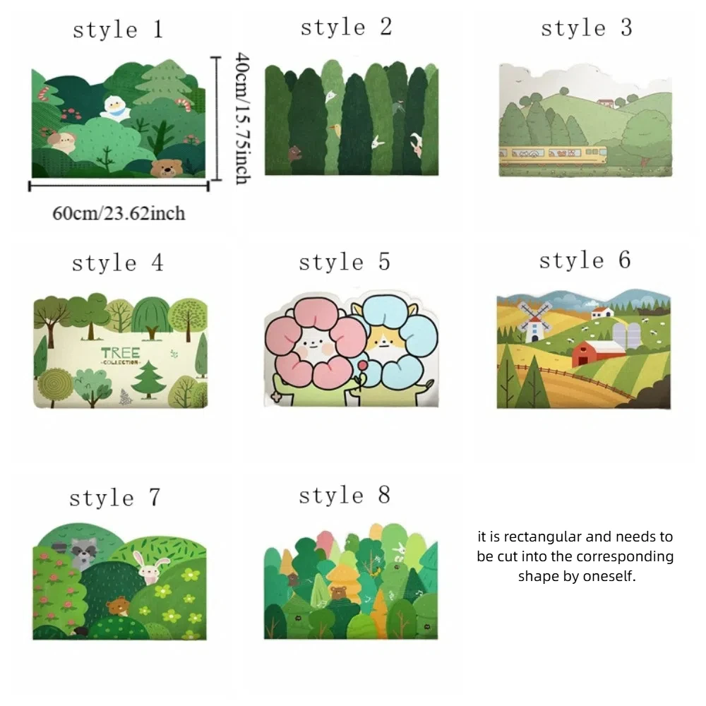 Creative Cartoon Dirt-Resistant Foot Pad Water-Absorbing Non-Slip Floor Carpet Quick-Dry Diatom Material Floor Rugs Kitchen