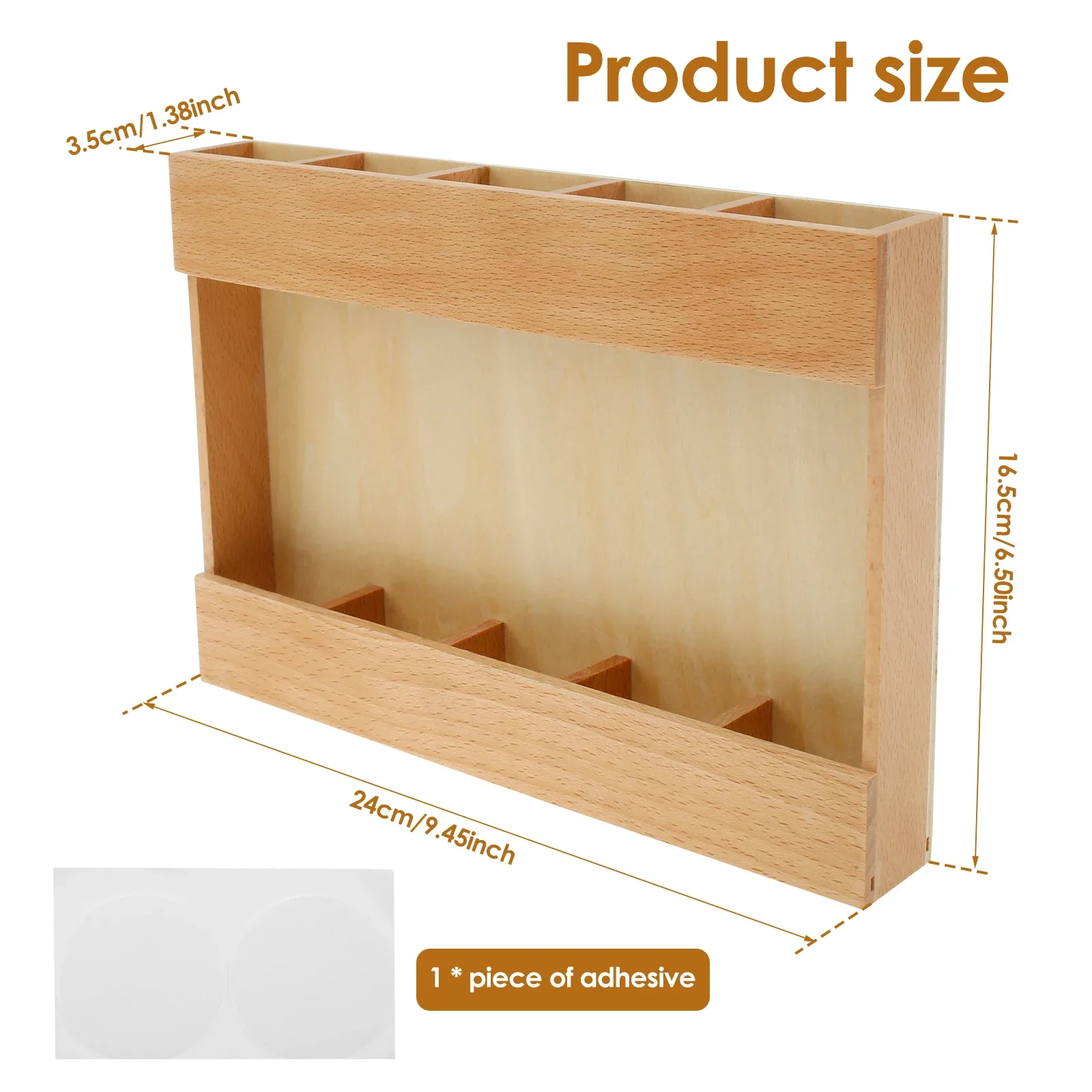 Wooden Straw Holder, Tumbler Straw Wall Mounted Organizer, Cupboard Drinking Straw Rack Storage 2