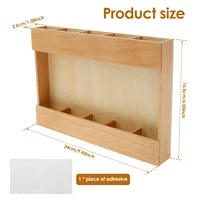 Wooden Straw Holder, Tumbler Straw Wall Mounted Organizer, Cupboard Drinking Straw Rack Storage 2