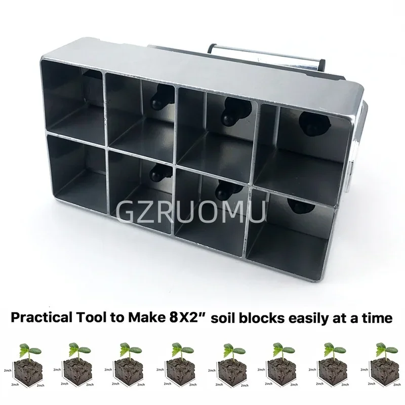 Double - deck Handheld Seedling Soil Block Maker 2 - Inch Soil Blocking Tool for