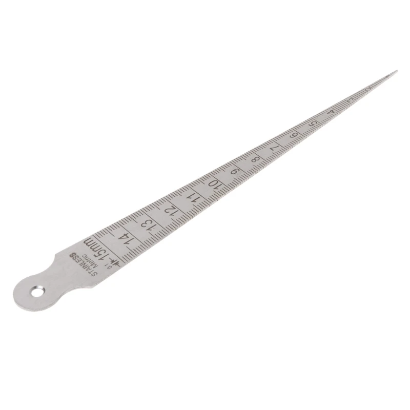 갭 홀 측정 도구 용 스테인레스 스틸 웨지 필러 게이지 작은 구멍/슬롯 인치 및 미터 직경 용 1-15mm