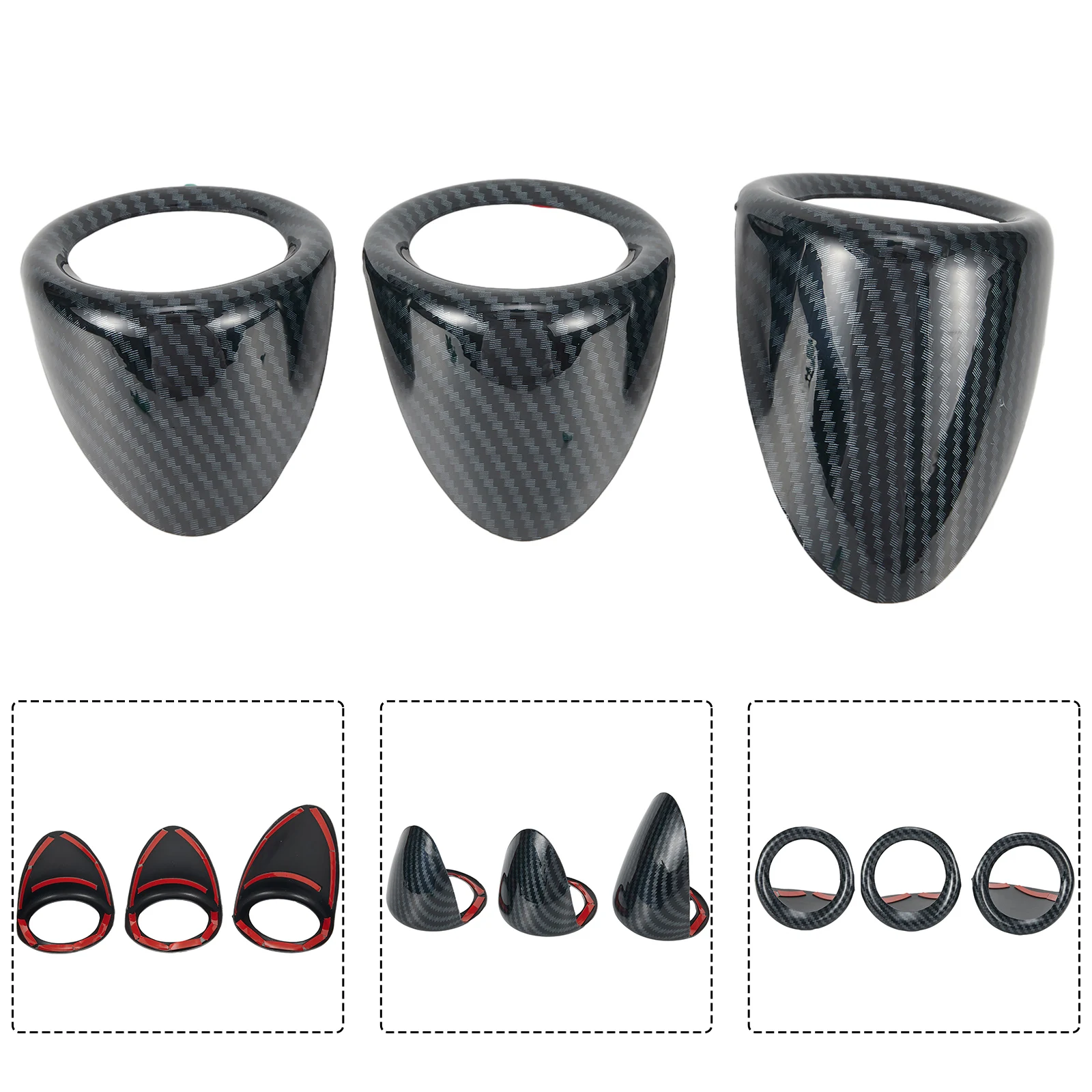 

Carbon Fiber Cover Trim Pattern Interior Abs Black For Nissan 350Z 2003-2009 Brand New Car Parts High Qualit Material