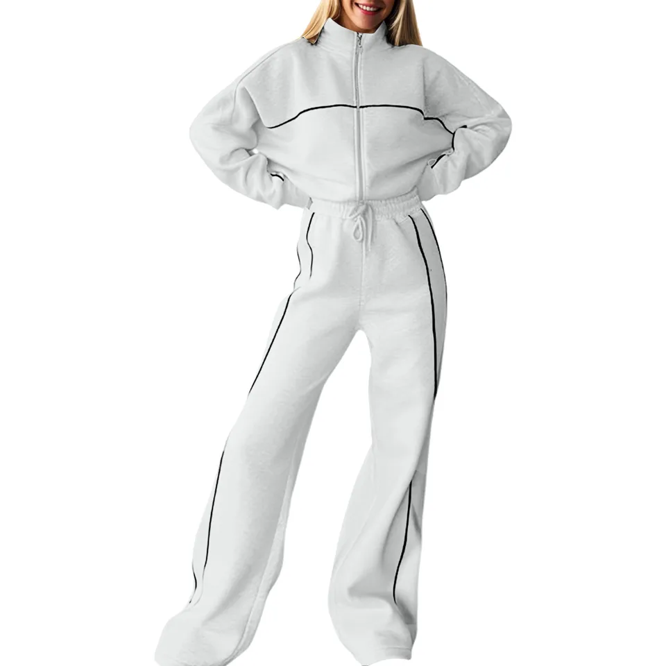 Women Stripe Sweatshirt and Pant Set