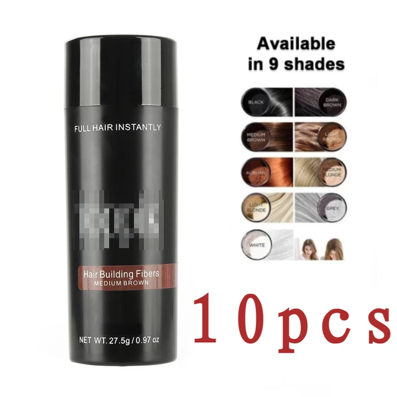 10pcsHairFiberRegrowthPowder275gNaturalKeratinApplicator
