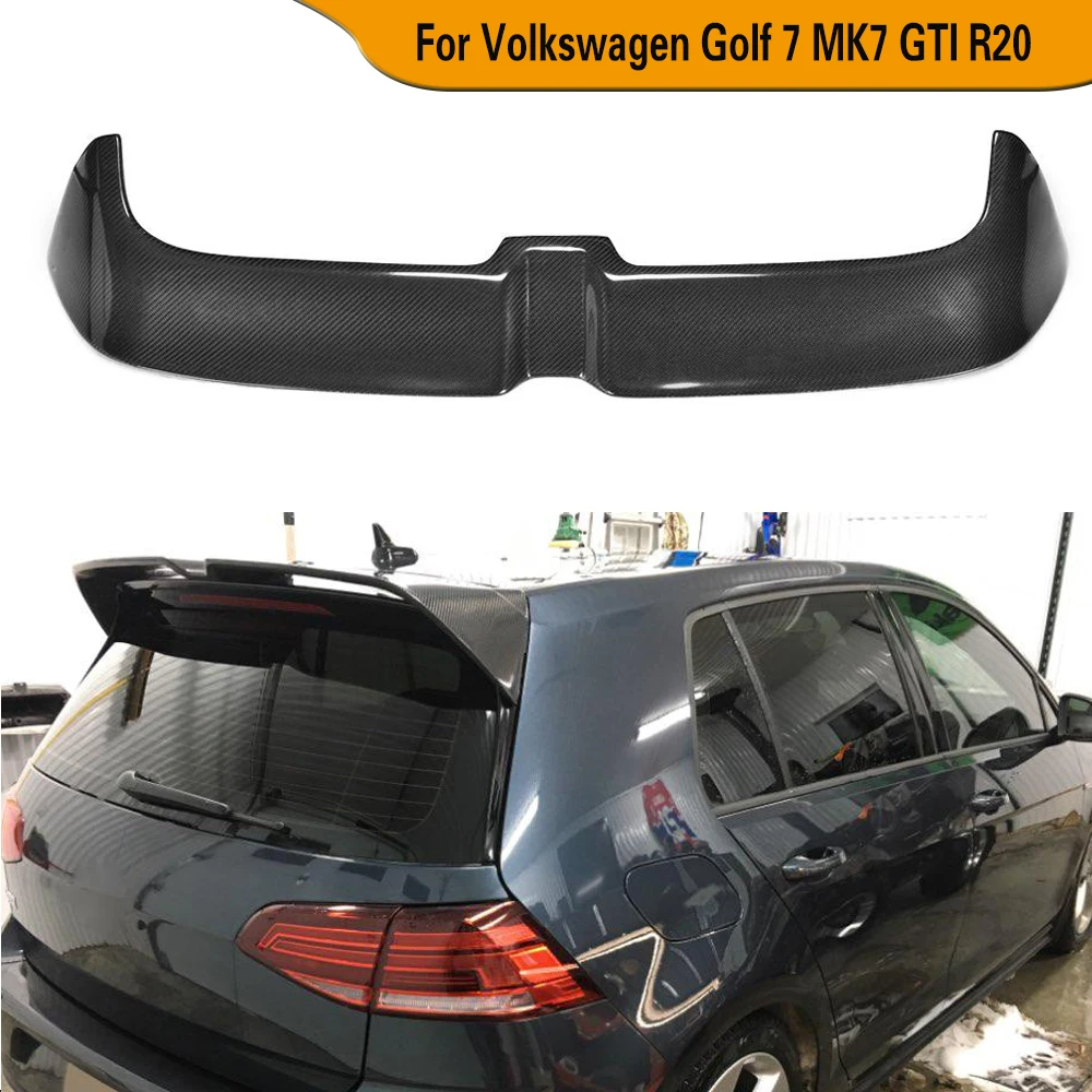 

Carbon Fiber / ABS Rear Trunk Roof Spoiler Window Wing Lip for Volkswagen VW Golf 7 7.5 VII MK7 7.5 GTI R Hatchblack 2014 - 2019
