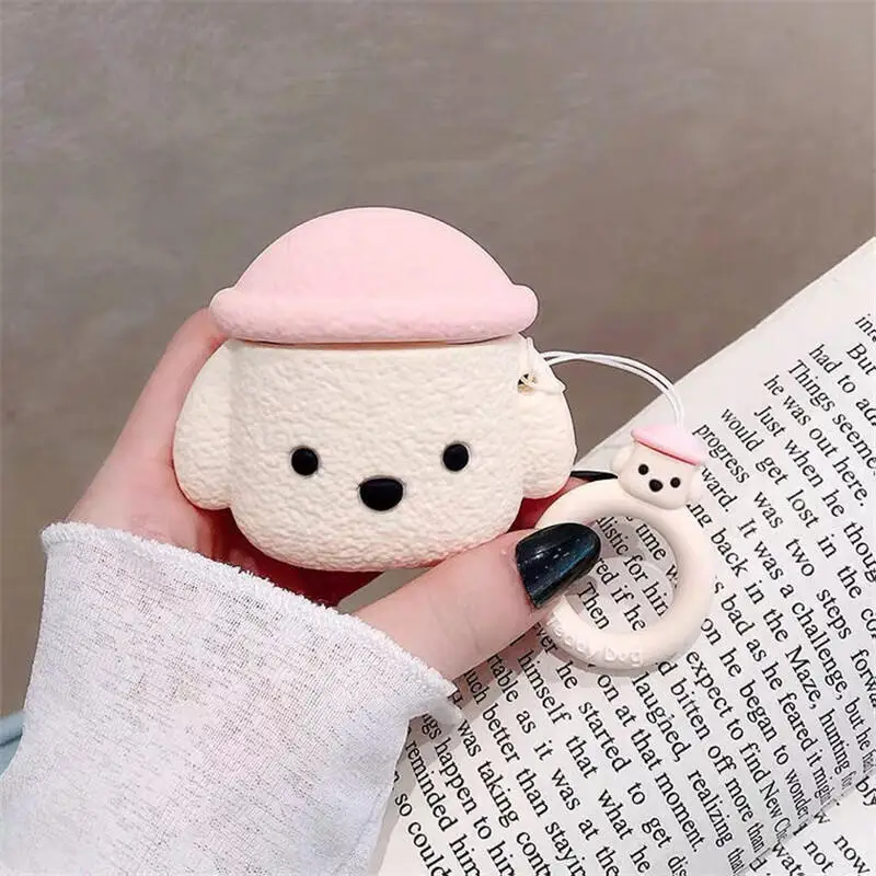 Cute Teddy Bear Dog AirPods Protective Case