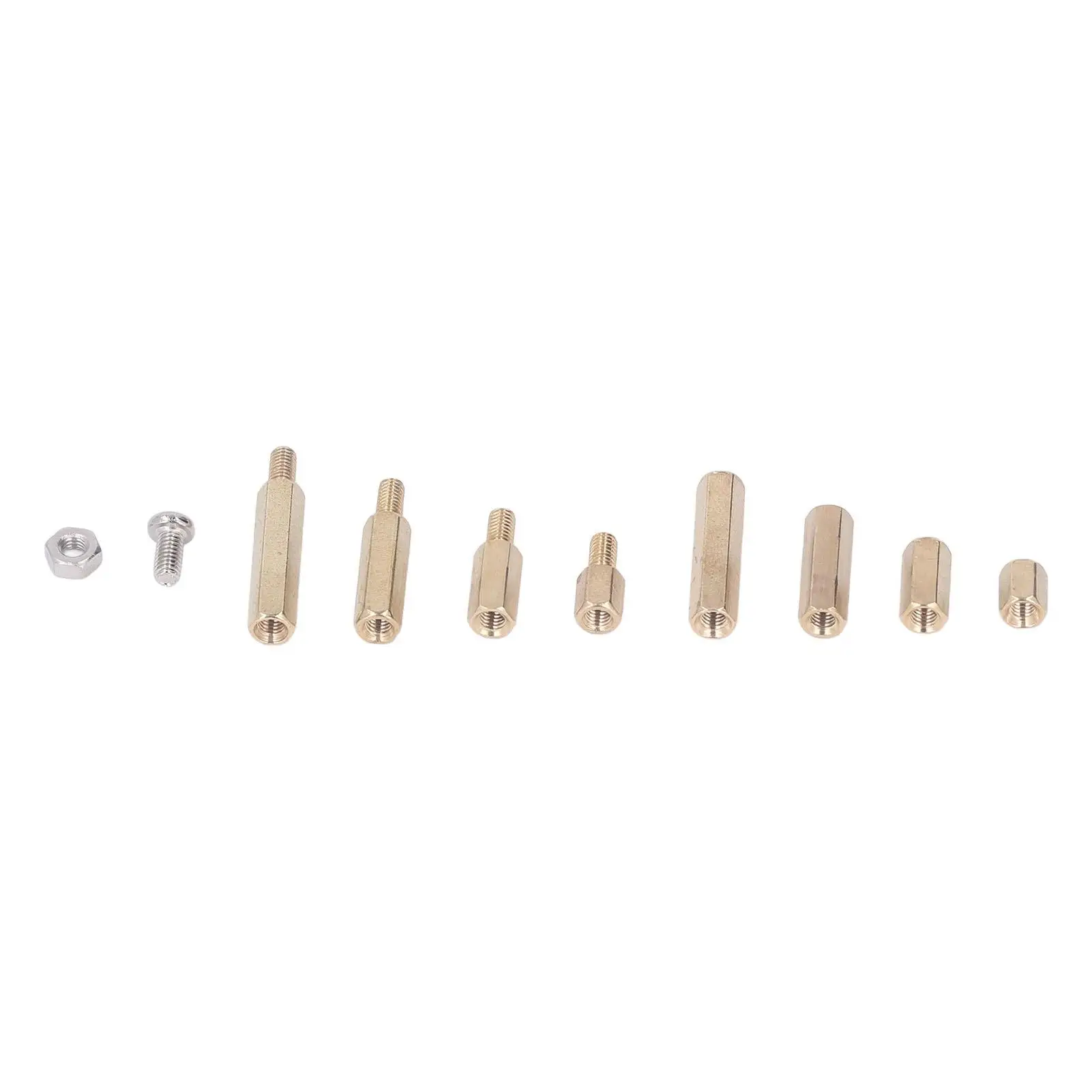 120PCS M3 Brass Standoffs & Hex Nuts Assortment Kit for PCB Mounting-Spacer Screws Set