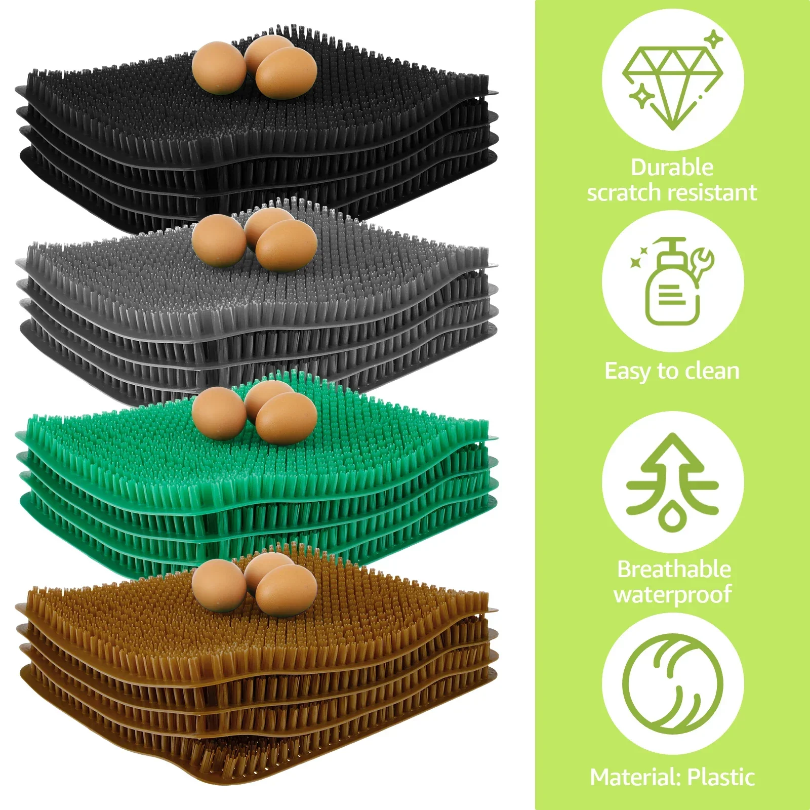 Chicken Bedding Mats Nesting Pads Washable Hen Nesting Pads Plastic Cuttable and Reusable Egg Laying Mats for Poultry 1pc chicken nesting pads