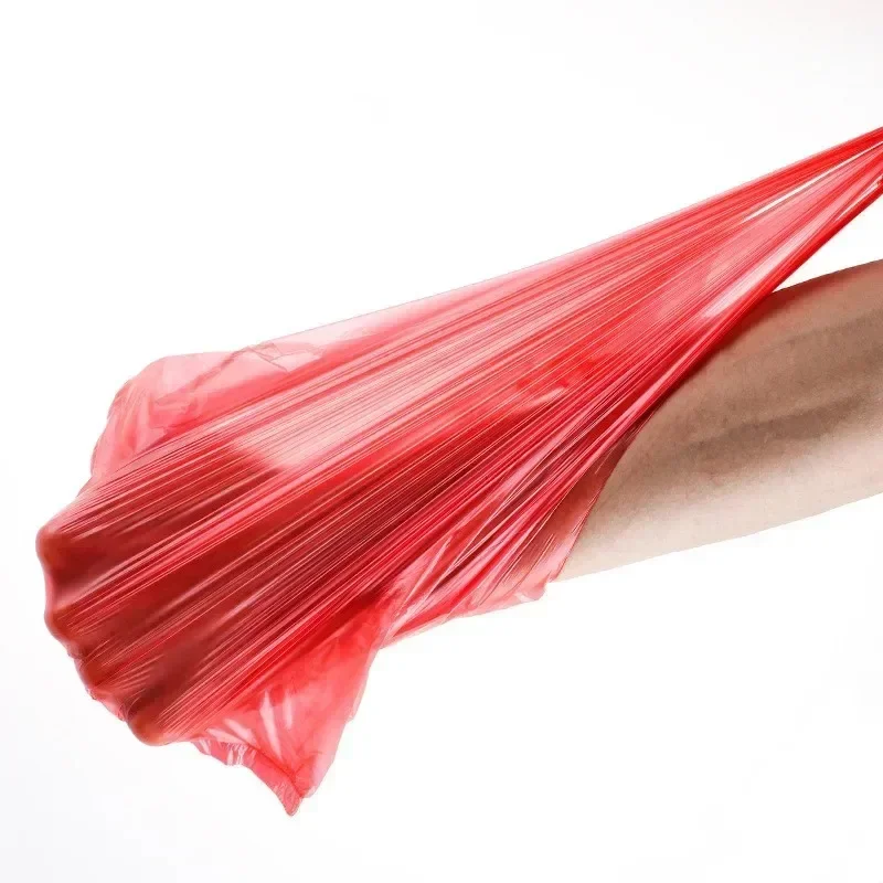 Red Plastic Grocery Shopping Bags with Handle for Retail Supermarket