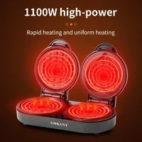 1100W Electric Waffles Maker 2 Modes Egg Cake Oven Non-Stick Coating Automatic Cake Machine for Kid's Breakfast Snacks Desserts 2