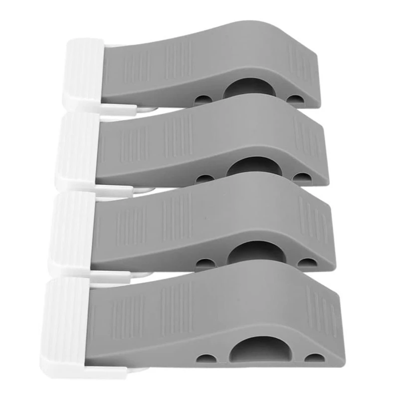 Hot Yo-4Pcs Fermaporta Fermaporta In Gomma Fermaporta Di Sicurezza Antiscivolo Per Piastrelle Moquette Superfici Del Pavimento In Legno