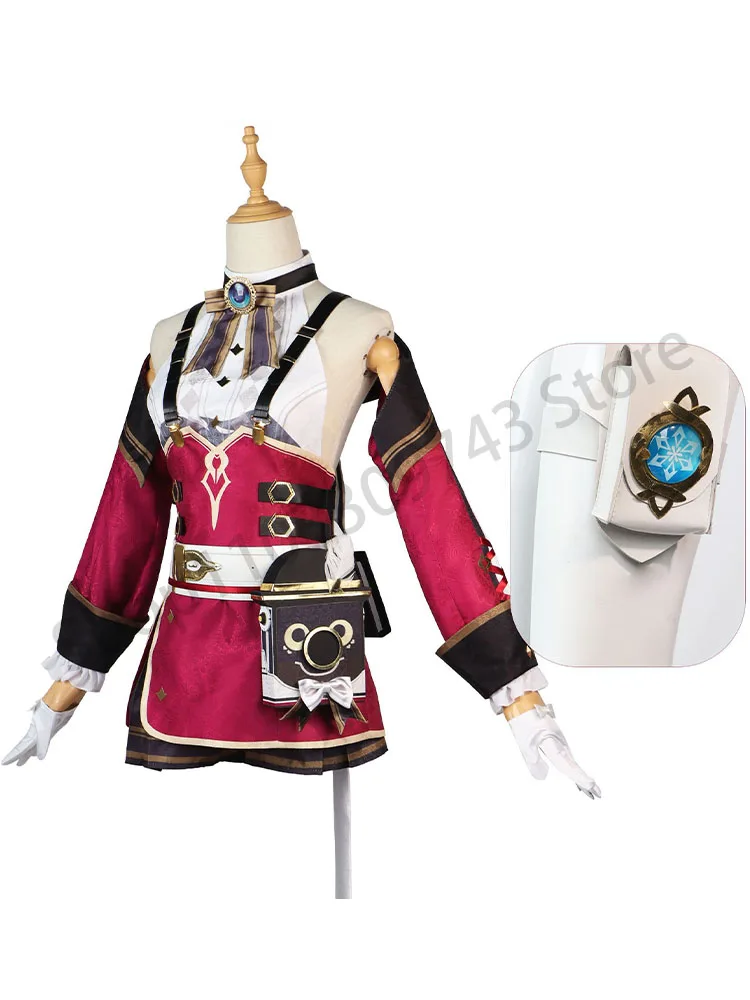 

Genshin Impact cos costume Charlotte cosplay costume Individualized female Fengdan reporter game animation women's full set of c