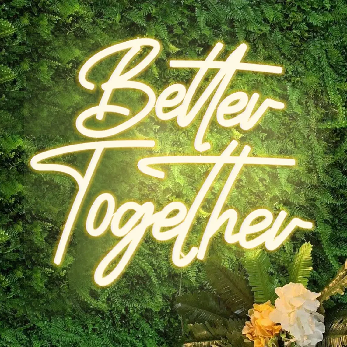 

Better Together Led Neon Sign Dimmable Brightness Wedding Neon Signs Engagement Party Decorations Anniversary Backdrop Decor