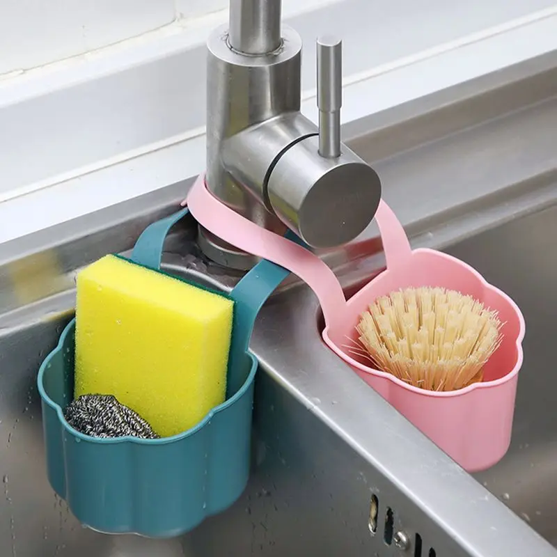 

Adjustable Kitchen Sink Drain Rack, Soap Sponge Holder, Hanging Storage Basket for Bathroom, Faucet Holder, Kitchen Accessories