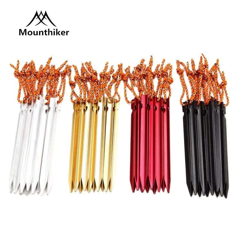 Piquets de tente en alliage d'aluminium - OOTDTY - Lot de 12 - Légers