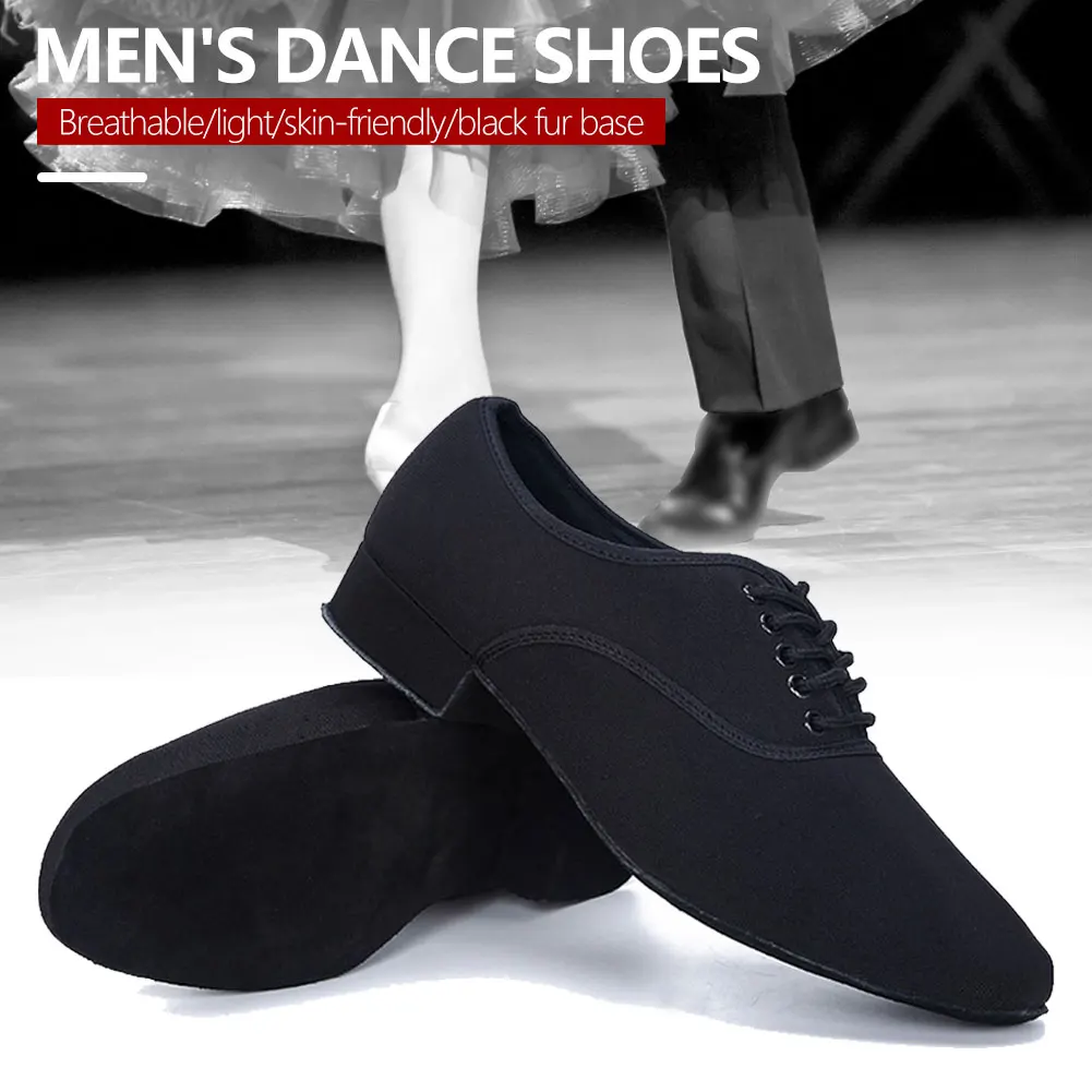 Professional Men's Latin Ballroom Dance Shoes Canvas Latin Salsa Shoes Heel Tango Ballroom Dance Shoes for Men zapatos de mujer