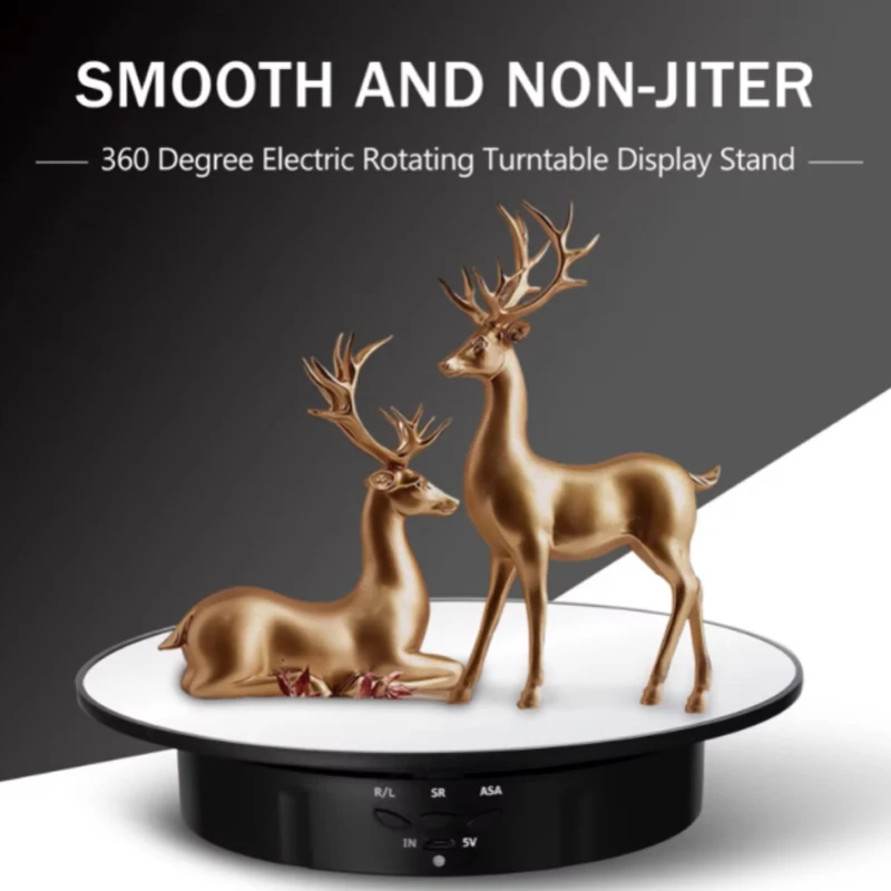 200 mm for video shooting show turntable 3 rotating speed photography show 360 electric rotary products Christmas gifts rotating turntable plate