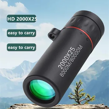 2026 2000x25 HD Monocular Telescope Mini Portable Mobile Phone Telescope with Holder Camping Hunting Birdwatching Telescopes 1
