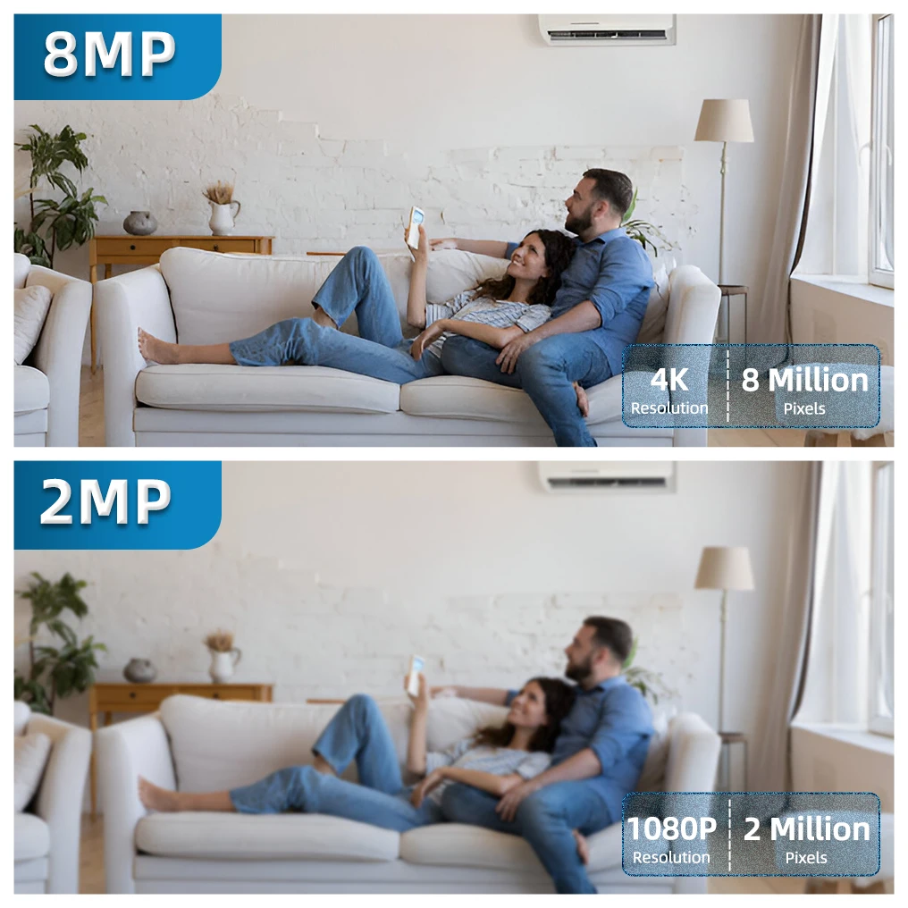 PEGATAH 8MP Wifi HD Night Camera Color IP Wireless Security PTZ Cam 4X Zoom Cameras Humanoid Tracking Camera Light Alarm Camera