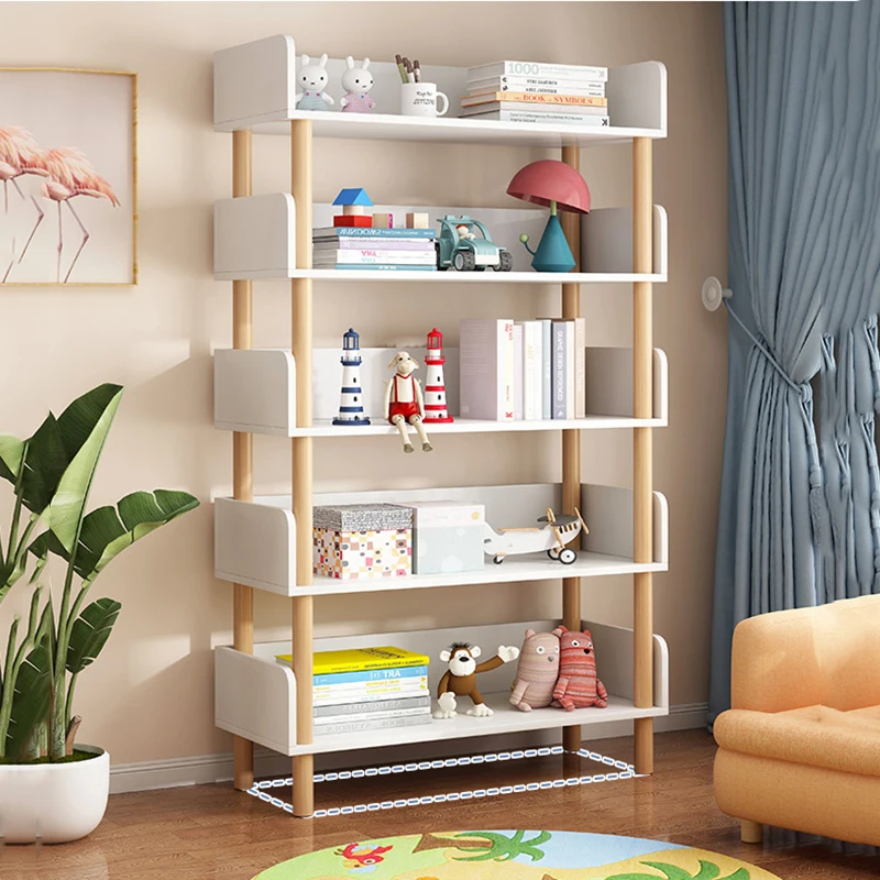 

Bookcase Floor Shelf Living Room Wooden Cabinet Picture Book Storage Rack Simple Student Bookcase Bedroom Shelf Salon Furniture