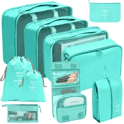 MIFUNY 7 pcs/set Travel Bag Clothes Shoes Digital Cosmetics Bags Dust-proof Luggage Travel Pack Cubic Suitcase Home Organization