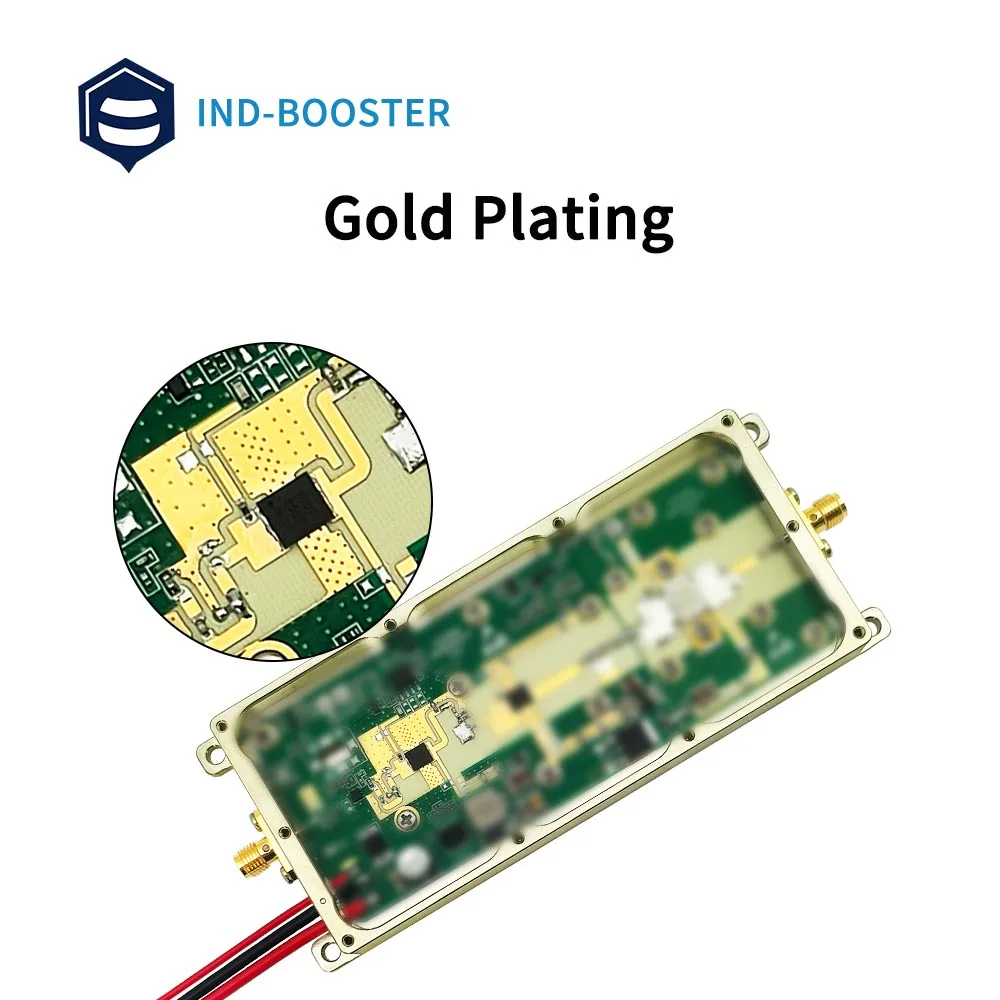 INDBOOSTER 1000-2000MHz 1-2GHz 광대역 단방향 RF 부스터 신호 증폭기 전송 증폭 전용 20W 50와트
