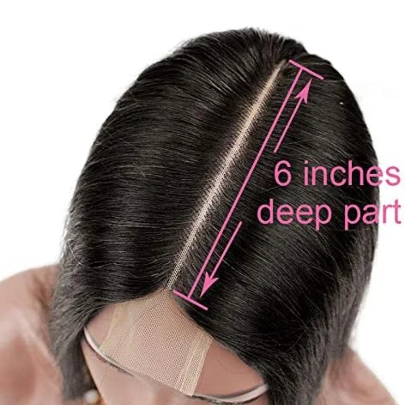 Body Wave Human Hair 2x6 Lace Closure Brazilian Remy Human Hair For Woman Transparent Lace Pre Plucked Hairline Daily Use