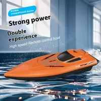 Remote Control Boat For Kids Waterproof Remote Control Toys Fast Remote Control Boat Lightweight Water Racer RC Boats Pool Toys 4