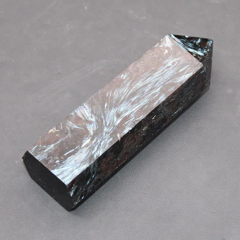 9cm Crystal Wand Natural Astrophyllite Obelisk Quartz Tower Fireworks Stone Gem Point Reiki Healing 5