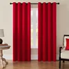 1Pcs Burgundy Linen Fabric 100% Blackout Curtains Solid Color Grommet Top Insulate Window Curtains for Home Living Room 4