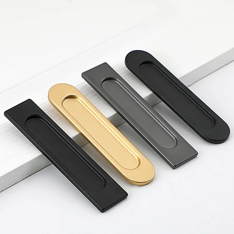 Punch Free Sliding Door Handle Aluminum Alloy Self-Adhesive Window Kitchen Door Knob Wardrobe Pulls Furniture Hardware Handle door handles
