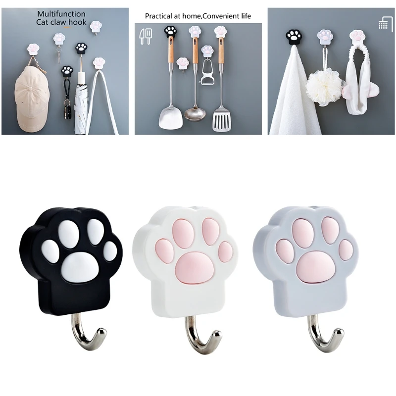 Self Adhesive Hat Towel Wall Storage Holder Coat Hook Punch Free Wall-Mounted Wall Hanging Hook for Key Towel Backpacks DropShip metal cloth hanger wall hooks for key holder rack coat hat bag towel bathroom living room kitchen hook for hanging wall decor