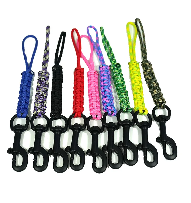 Single End Bolt Snap Hook Lanyard Outdoor Climbing Diving Lanyard Accessories Anti-lost Safety Rope Survival Belt Hanging Buklt outdoor lanyard accessories