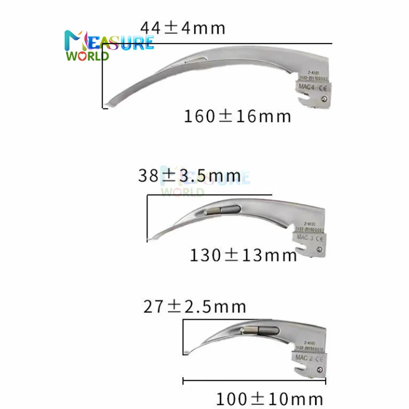 Anesthesia throat mirror Intubation stainless steel Laryngoscope Adult child Fiber optic laryngoscope Tool Parts anesthesia throat mirror