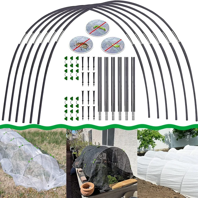 Kerti Rovarbiztos Támogatás Hoops Üvegházhatású Kertészüzem Grove Boltív Állati Védelemhez Palánta Nevelés