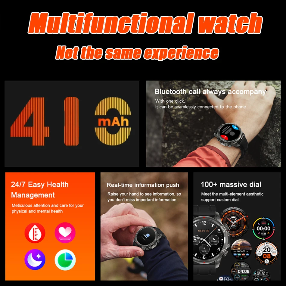 For Huawei Xiaomi GPS Tracker Smart Watch Men 360*360 HD Screen Heart Rate Bluetooth Call NFC Waterproof Heart Rate Smartwatch_voghion.com