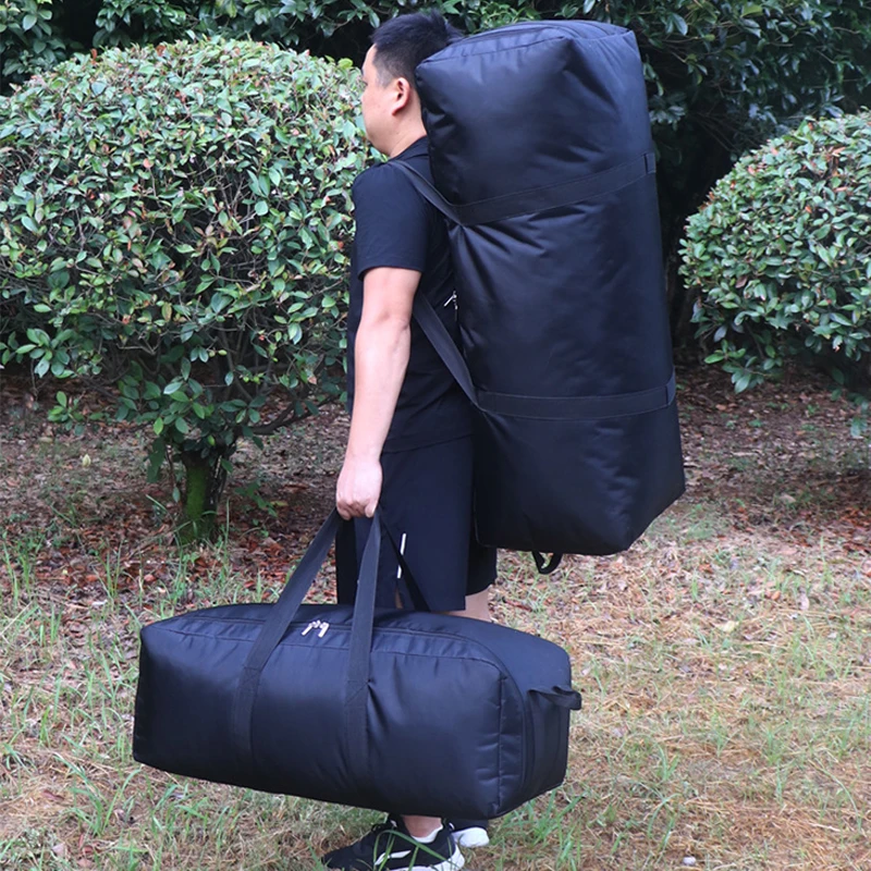 Azarxis Waterproof Duffle Bag – 150L Large Capacity, Lightweight Nylon, For Travel, Gym, Cycling & Outdoor (Black)