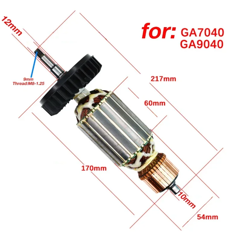 Rotor De Rechange Pour Euleuse D'angle Akita GA 7020, GA 7020 S, GA
