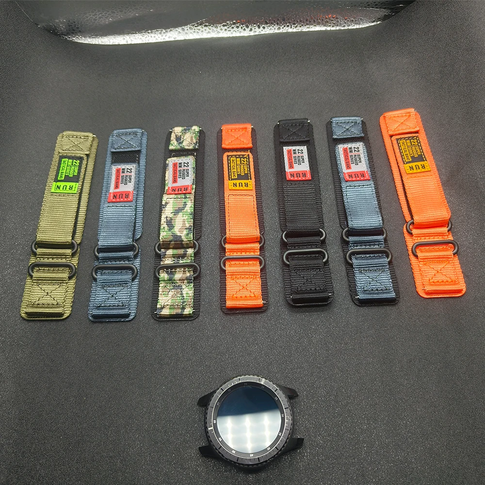 22mm/20mm/24mm Universal Rugged Watch Band 22mm Nylon