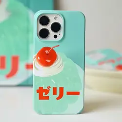 Japan Summer Cherry Jelly Protective Phone Case - Hard PC Acrylic Cover for 7Plus 8Plus (1)
